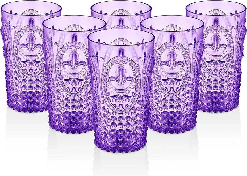 Bastilipo Prisma Purple Large Polycarbonate Tumbler - Reusable, BPA Free, 750ml Capacity, Dishwasher Safe, Shock Resistant, Great for Pool, Outdoor and Party Use