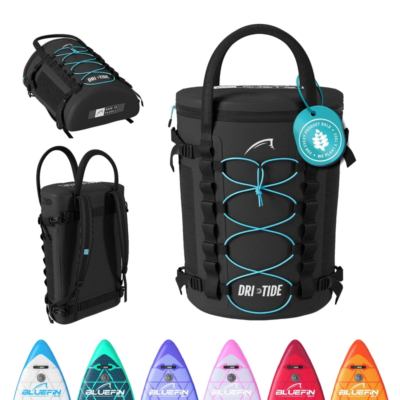 Bluefin Dri-Tide | Waterproof Paddle Board & Kayak Dry Bag | Zip & Seal Closure | SUP Deck Bag with Mesh Pockets & Rucksack Straps - Image 1