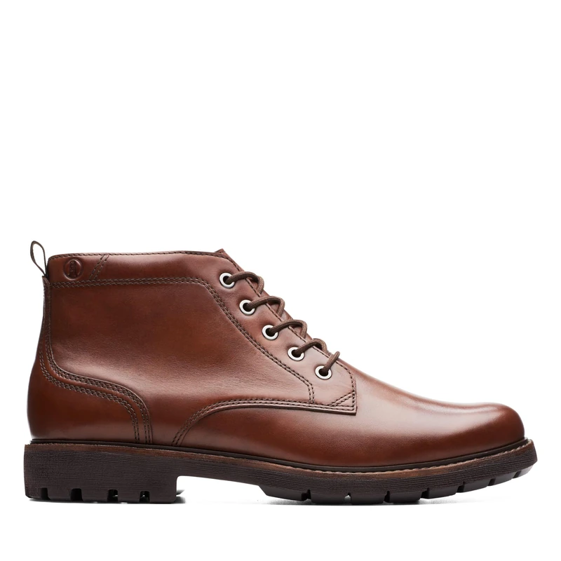 Clarks Men's Batcombe Mix Ankle Boot, Dark Tan Lea, 7.5 UK