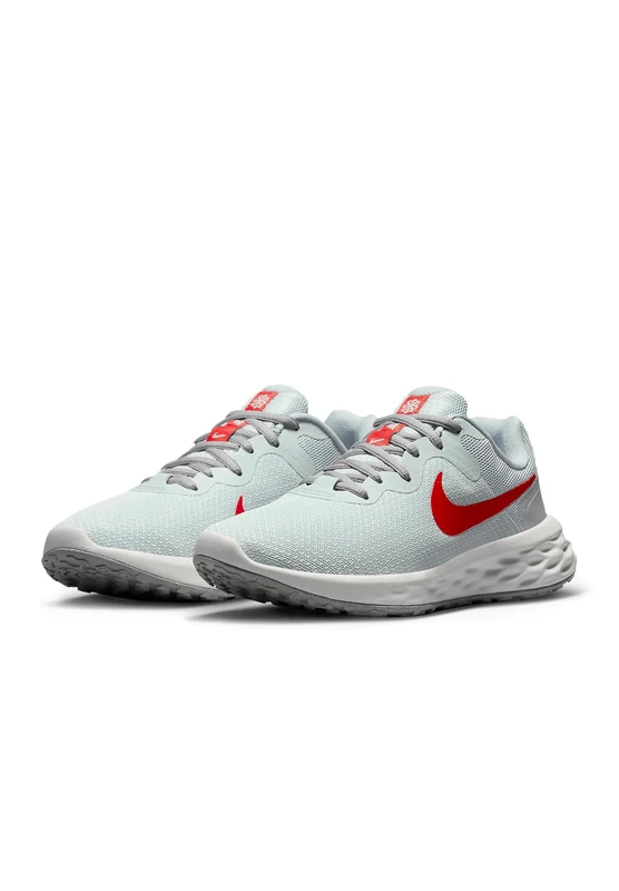 NIKE Women's Revolution 6 Next Nature Sneaker, Pure Platinum/LT Crimson-Wolf Grey, 3.5 UK