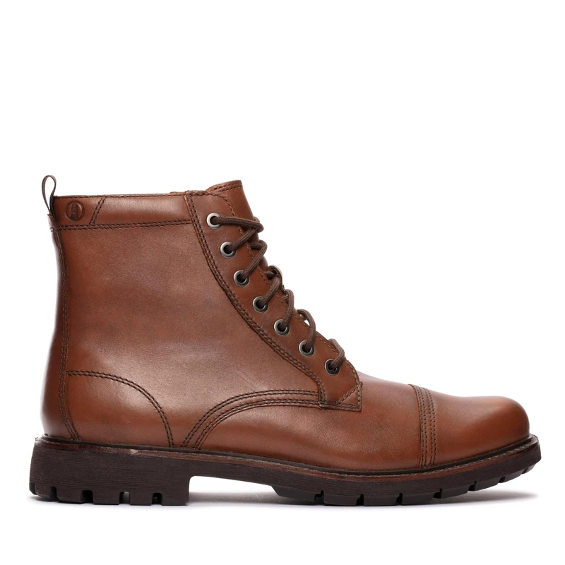 Clarks Men's Batcombe Cap Ankle Boot, Dark Tan Lea, 8 UK