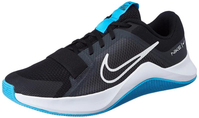 NIKE Men's M Mc Trainer 2 Sneaker, Black White Anthracite Blue Lightning, 9.5 UK