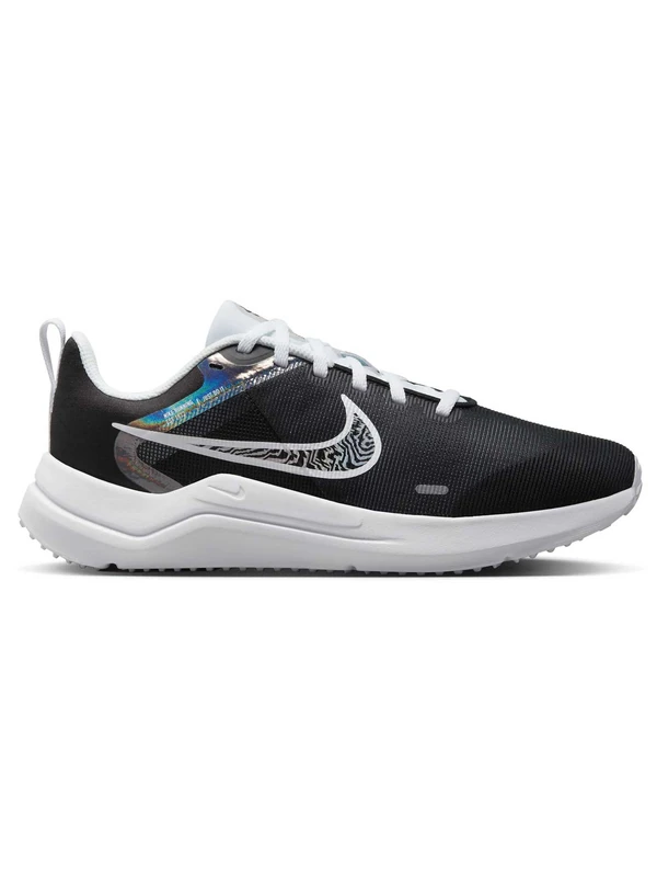 NIKE Women's W Downshifter 12 PRM Sneaker, Black White, 3.5 UK