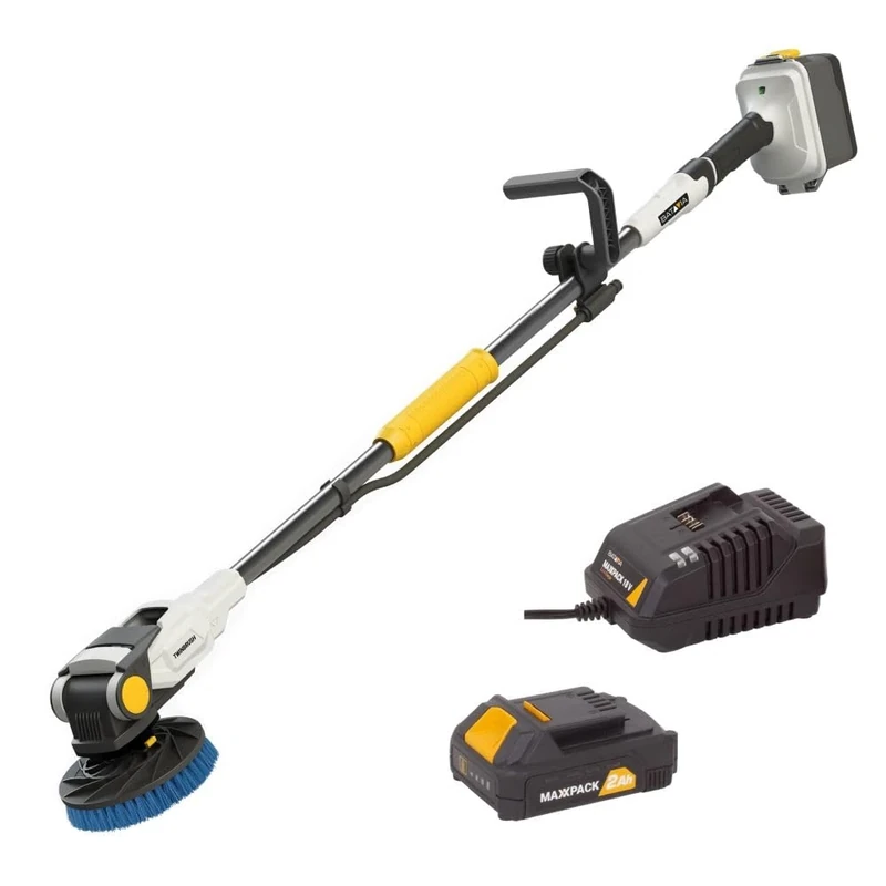 Batavia Maxxpack 18V Twin Brush Brushless Cordless Power Scrubber Set (with 2 0Ah battery and charger) - 18V Maxxpack Collection for DIY professionals and home use