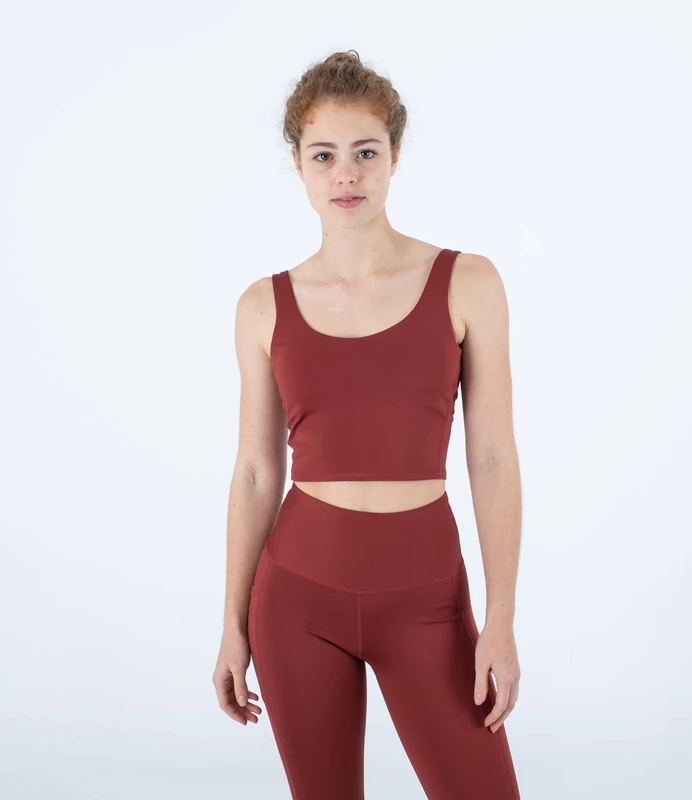 Hurley Women's Solid Active Tank T-Shirt, Chilli, L - Image 1