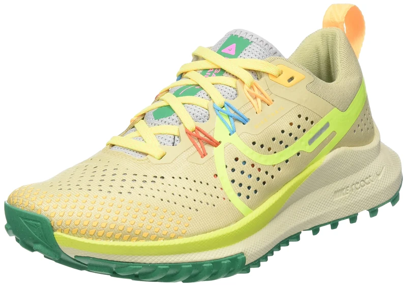 NIKE DJ6159-700 React Pegasus Trail 4 Sneaker Female Team Gold/Volt-Baltic Blue-Stadium Green UK 9.5 - Image 1