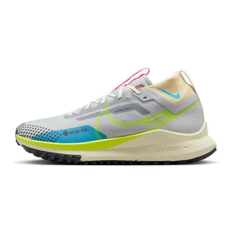 NIKE Men's React Pegasus Trail 4 Gore-TEX Sneaker, Wolf Grey/Volt-Stadium Green-Baltic Blue, 10.5 UK