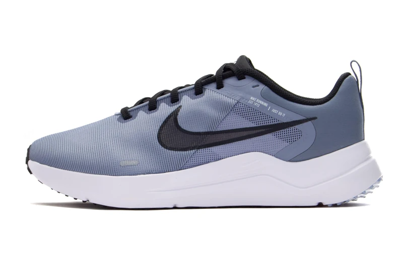 NIKE DM0919-401 Downshifter 12 Sneaker Male Ashen Slate/Black-Cobalt Bliss-White UK 10
