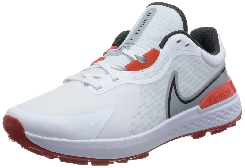 NIKE DJ5593-106 Infinity Pro 2 Sneaker Male White/Black-Wolf Grey-Picante RED UK 8