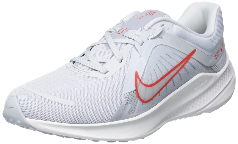 NIKE Women's Quest 5 Sneaker, Pure Platinum/LT Crimson-Wolf Grey, 2.5 UK