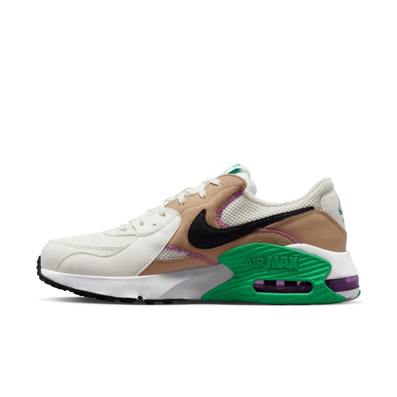 NIKE Men's Air Max Excee Sneaker, SAIL/Black-Hemp-Stadium Green, 6 UK