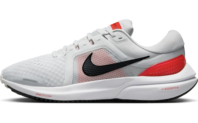NIKE Men's Nike Air Zoom Vomero 16 Sneaker, Photon Dust Black Lt Crimson White, 9 UK