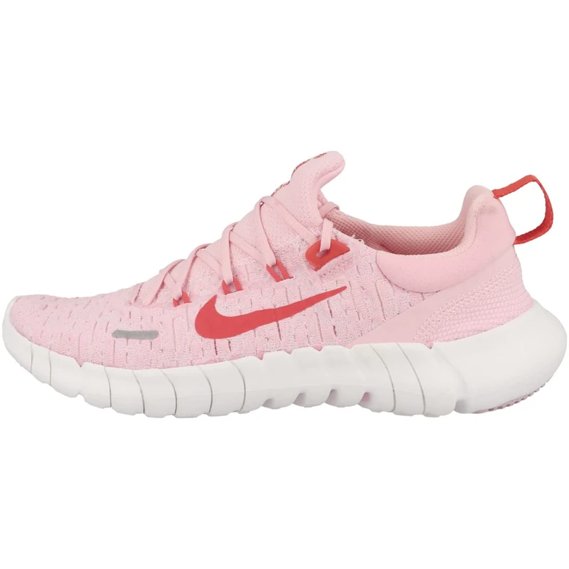 NIKE Women's Free Run 5.0 Sneaker, MED Soft Pink/LT Crimson-Pink Foam, 4 UK