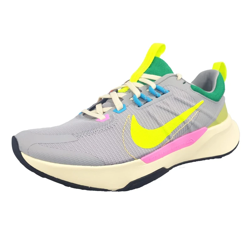 NIKE Men's Juniper Trail 2 Sneaker, Wolf Grey/Citron Pulse-Team Gold, 7 UK