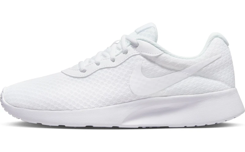 NIKE Women's Tanjun Sneaker, White/White-White-Volt, 8 UK