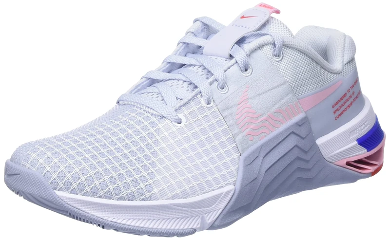 NIKE Women's Metcon 8 Sneaker, Football Grey/White-Blue Whisper, 7.5 UK