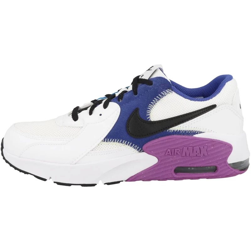 NIKE Air Max Excee Sneaker, White Black Hyper Royal Active Fuchsia, 6 UK