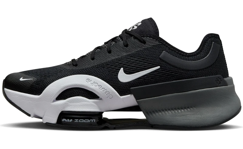 NIKE DO9837-001 Zoom SuperRep 4 Sneaker Female Black/White-Iron Grey-Photon DUST UK 3.5