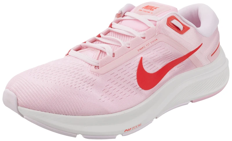 NIKE DA8570-600 Air Zoom Structure 24 Sneaker Female MED Soft Pink/LT Crimson-Summit White UK 5