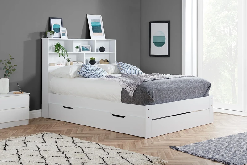 Birlea Alfie Double Storage Bed White