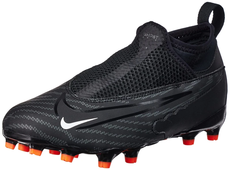 NIKE Men's Jr Phantom Gx Academy Df Fg/Mg Sneaker, Black Summit White Dk Smoke Grey, 2 UK