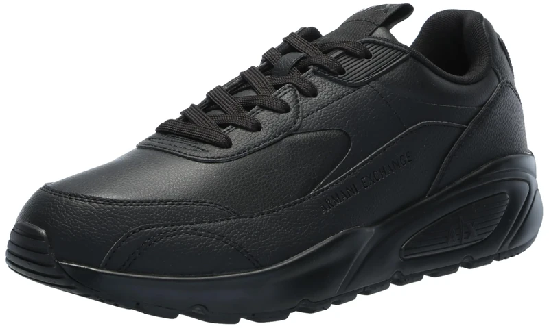 Armani Exchange Men's Bronx Sneaker, Black, 7.5 UK