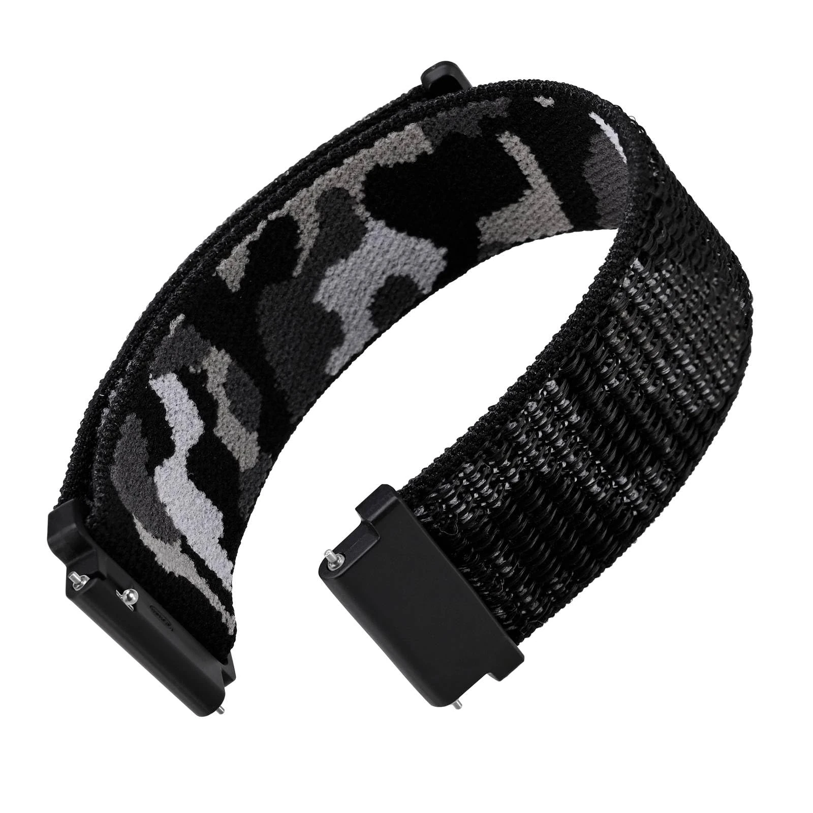 WOCCI 20mm Adjustable Nylon Watch Strap, Quick Release Sport Loop Strap (City Camo)