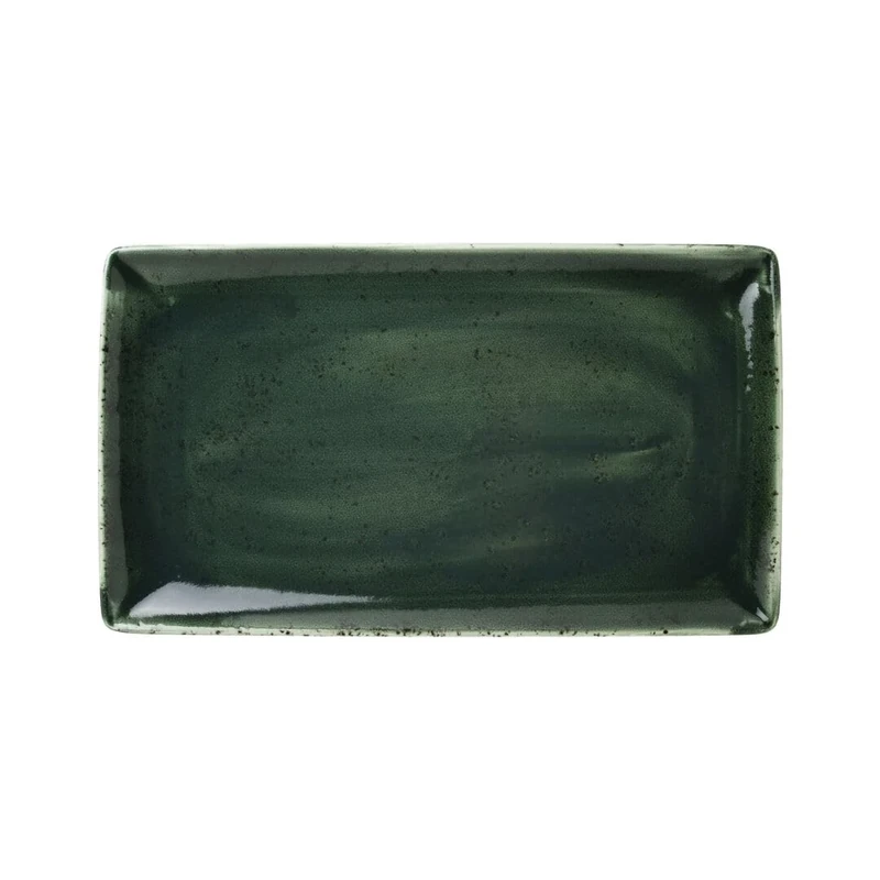 Steelite Vesuvius Burnt Emerald Rectangle Three 33cm x 19cm, Case of 6