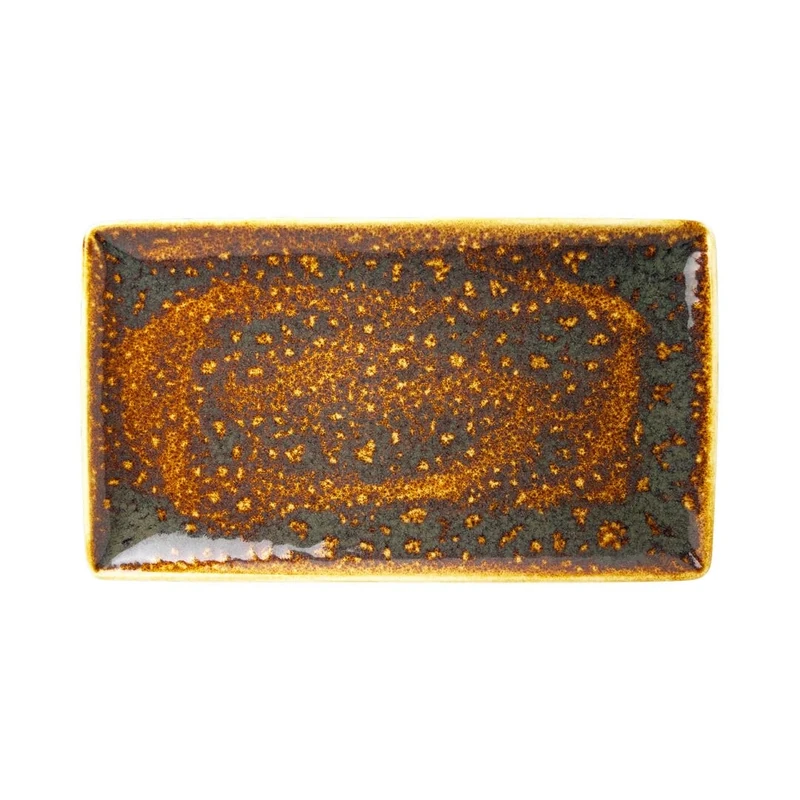 Steelite Vesuvius Amber Rectangle Three 33cm x 19cm, Case of 6