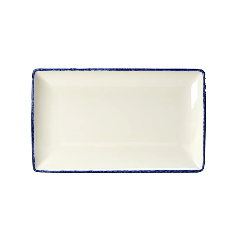 Steelite Blue Dapple Rectangle One Tray 27 x 16.75cm, Case of 6