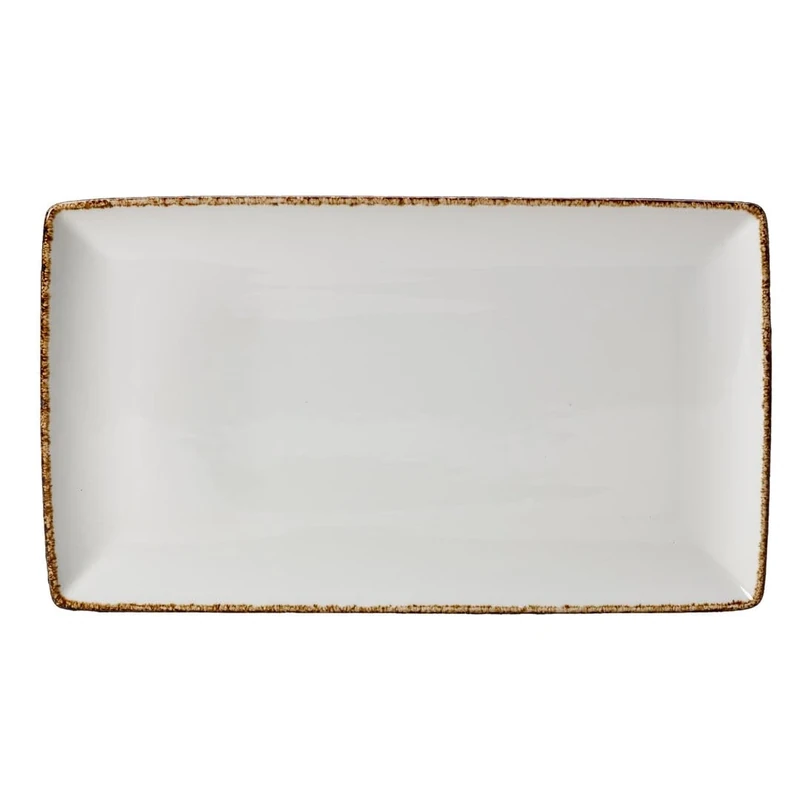 Steelite Brown Dapple Rectangle One Tray 27 x 16.75cm, Case of 6