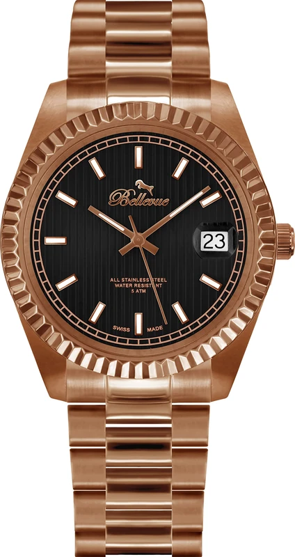 Bellevue Women's Watch H.26, Black/White, 30MM, Bracelet