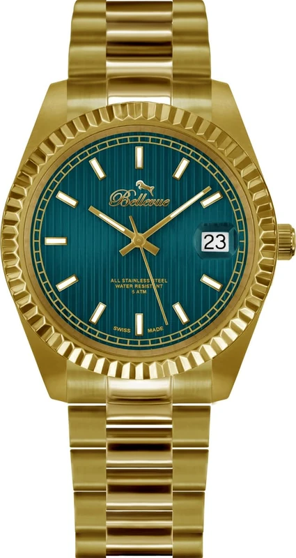 Bellevue Women's Watch H.16, Green, 30MM, Bracelet