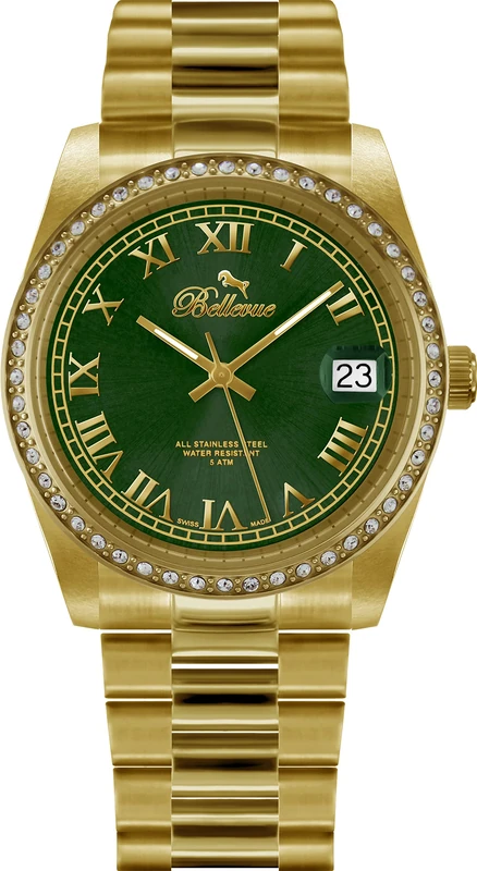 Bellevue Women's Watch I.14, Green, 27MM, Bracelet