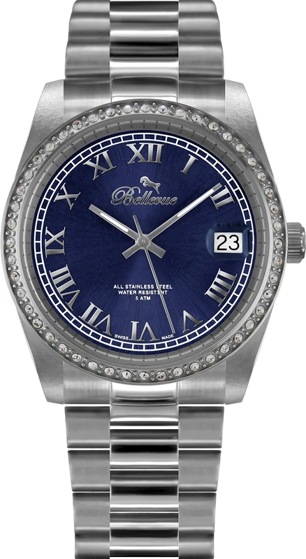 Bellevue H.5 Women's Watch, Blue, 35MM, Bracelet