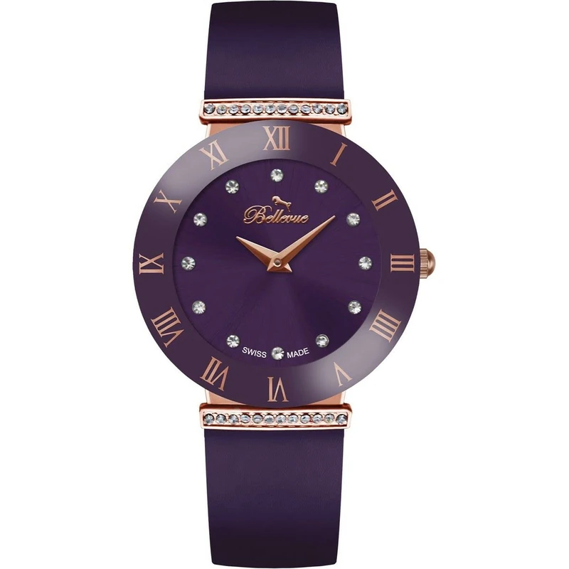 Bellevue Women's Watch E.114, Berry, 26MM, Strip