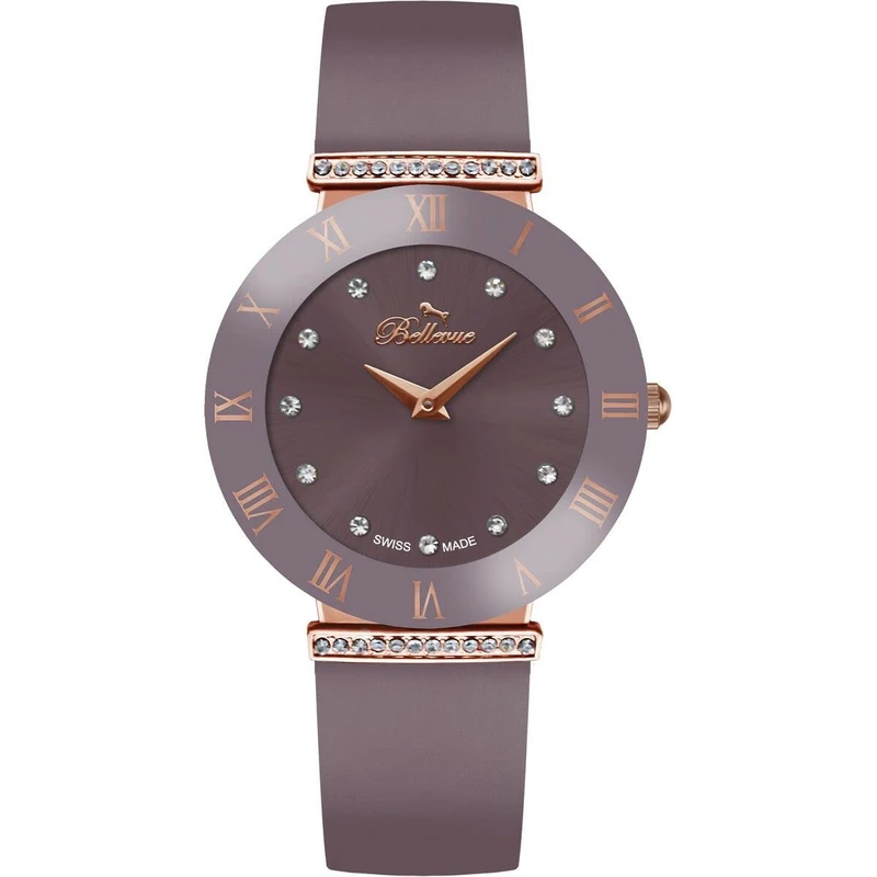 Bellevue Women's Watch E.122, Berry, 26MM, Strip