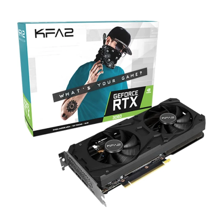 KFA2 GeForce RTX™ 3060 Graphics Card 8GB 1-Click OC (8GB GDDR6 HDMI 3xDP) - Image 1