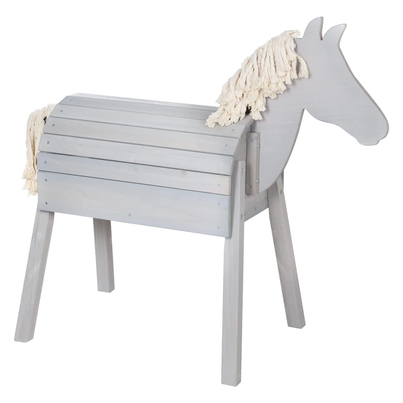 roba Solid Wood Play Horse - Outdoor RIDE_ON_TOY, Stable, Realistic, for Children from 3 years