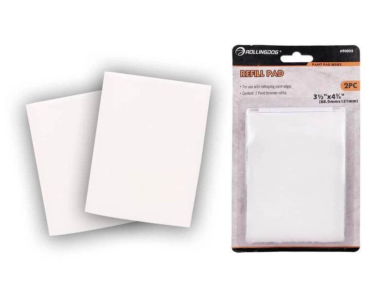 ROLLINGDOG 2PC 4" Paint Pad Refill use with 4" Paint Edger for Wall and Ceiling Cutting in,Painting Corner and Edges