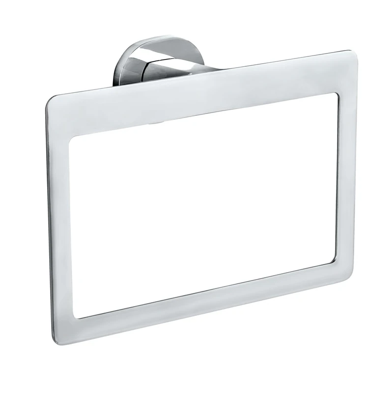 UV-Loc® Maribor Towel Ring, Wall Towel Rail Made of Die-Cast Zinc for Attaching without Drilling with Innovative UV-Loc® Adhesive System, Ideal for Bathroom and Guest Toilet, 23 x 17 x 5.5 cm, Chrome