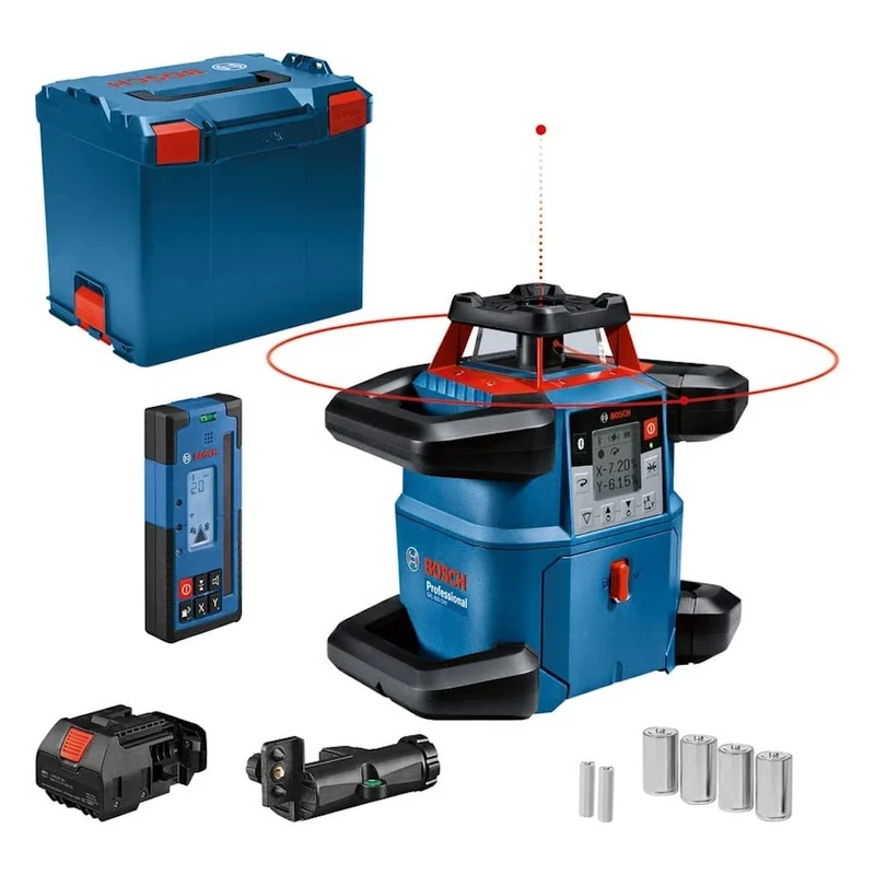 Bosch Professional 18V System Rotation Laser Level GRL 600 CHV (w/App Function, Working Range: up to 600m, in Carrying case)