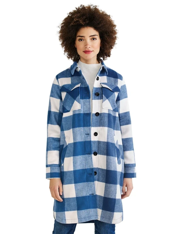 STREET ONE Women's A201803 Übergangsmantel, Glory Blue, 42