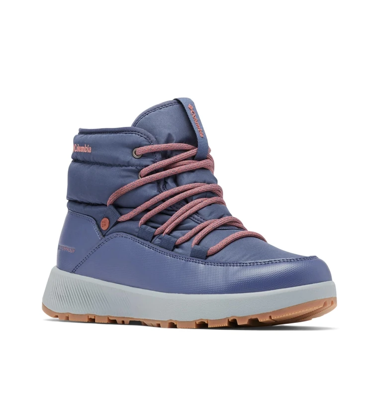 Columbia SLOPESIDE VILLAGE OMNI-HEAT MID WATERPROOF Waterproof Women's Snow Boots, Blue (Nocturnal x Beetroot), 3.5 UK