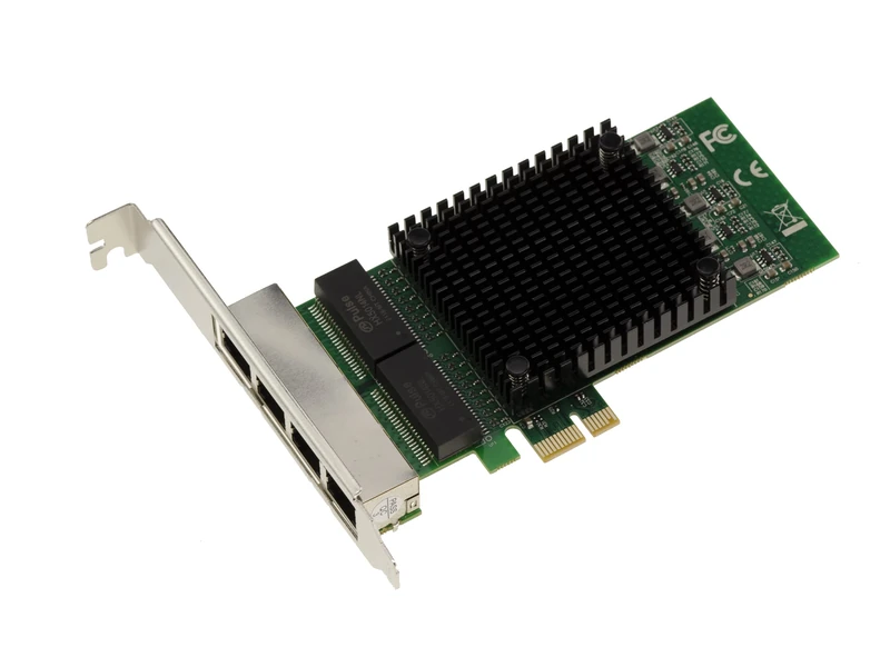 KALEA-INFORMATIQUE PCIe x1 4-Port RJ45 Quad LAN GIGABIT ethernet 10 100 1000 1G Network Controller Card with Intel 82571 Chipset - Image 1