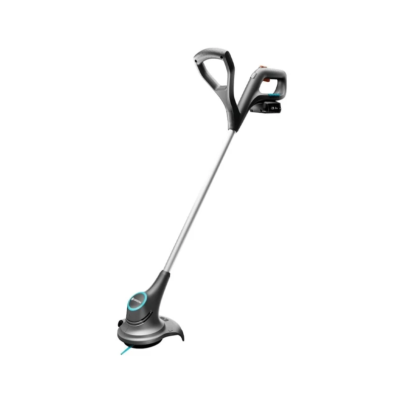 Gardena Battery Trimmer SmallCut 23/18 V P4A ready-to-use set: Lawn trimmer with 230 mm cutting diameter, ergonomic handle, lightweight design and built-in spare blade (14702-20)