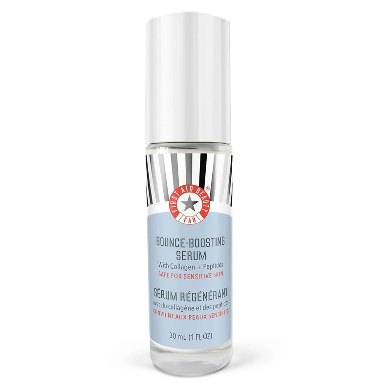First Aid Beauty Bounce Boosting Serum with Collagen + Peptides, Helps Smooth Fine Lines + Wrinkles with Plumping Hydration, 30 mL