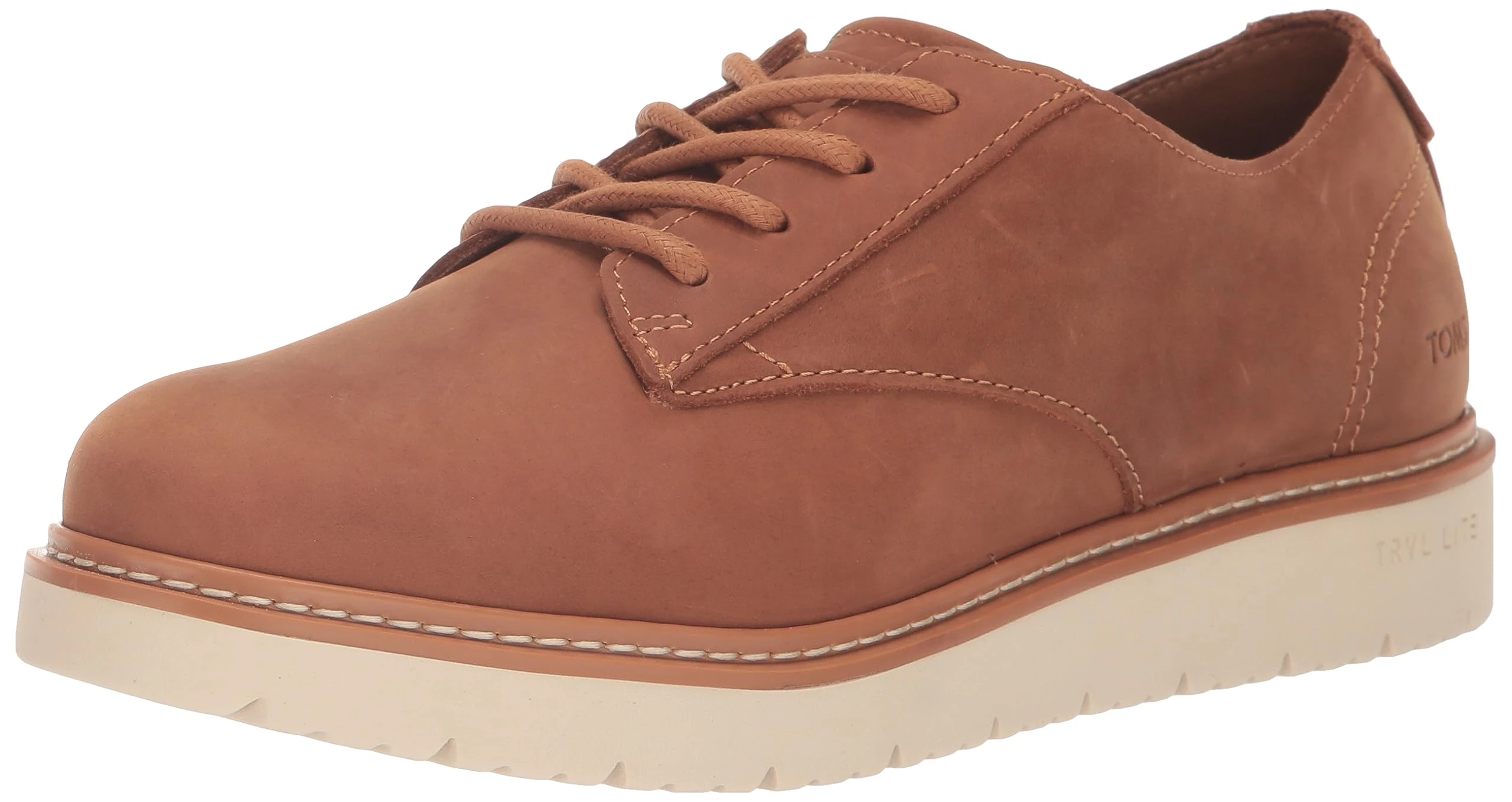 TOMS Men's Navi TRVL LITE Oxford, Water Resistant Tan Leather, 10 UK