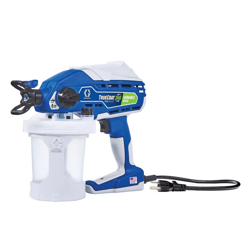 GRACO Magnum 26D686 TrueCoat 360 Variable Speed, Handheld Corded Airless Paint Sprayer, UK unit (220-240V, 50 Hz), household use, small decorative projects (max. pressure 138 bar), Blue