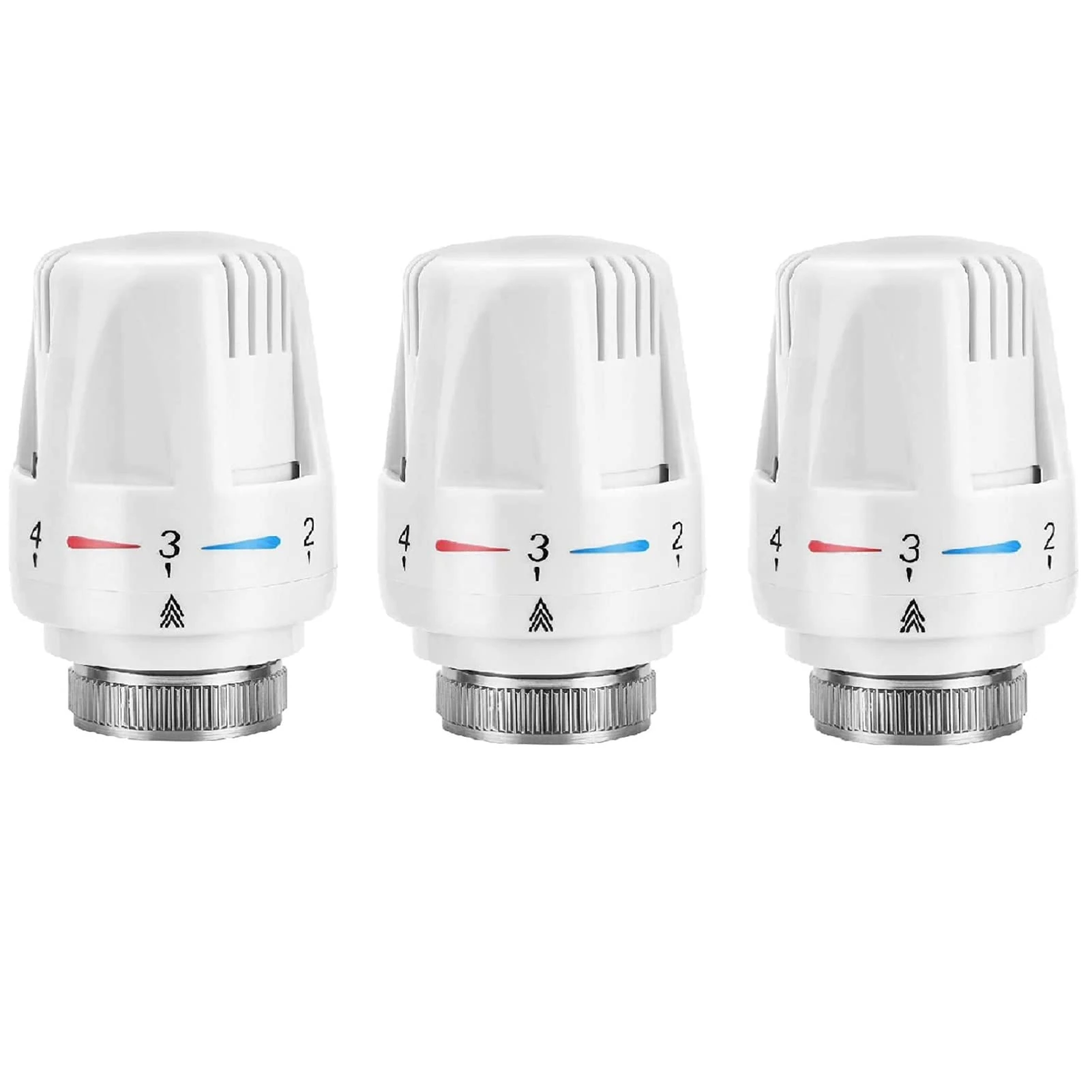 Trintion 3PCS Thermostatic Radiator Head Radiator Thermostat Head M 30 x 1.5 Radiator Valve Replacement Head Head Heating Valve Tool for Heating Systems Heater Control for Home Office